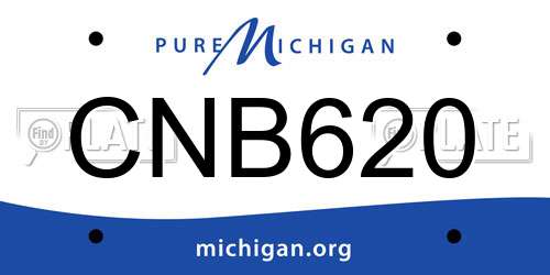 CNB620 Michigan License Plate