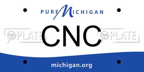 CNC Michigan License Plate