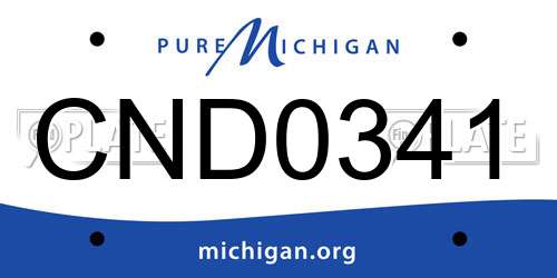 CND0341 Michigan License Plate