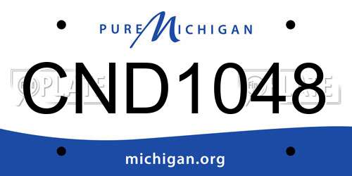 CND1048 Michigan License Plate