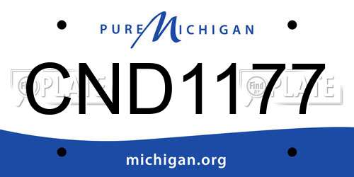 CND1177 Michigan License Plate