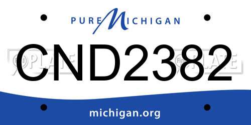 CND2382 Michigan License Plate