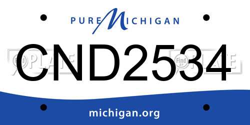 CND2534 Michigan License Plate