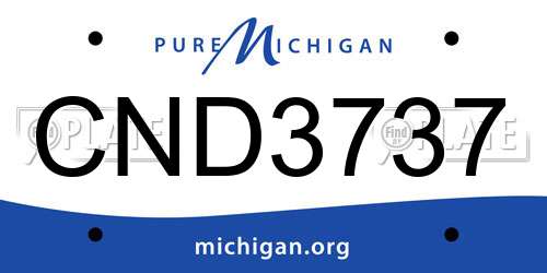 CND3737 Michigan License Plate