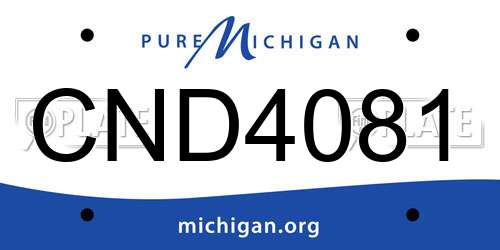 CND4081 Michigan License Plate
