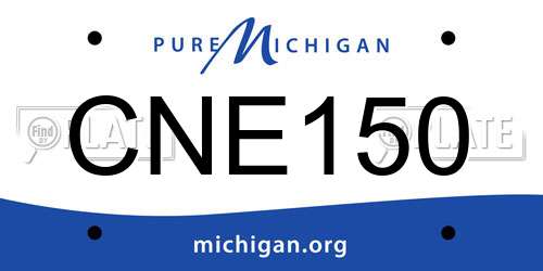 CNE150 Michigan License Plate