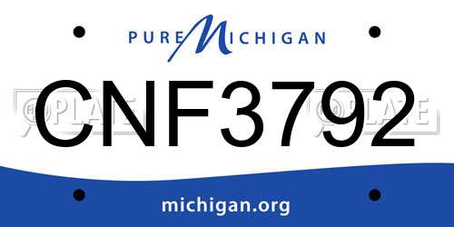 CNF3792 Michigan License Plate