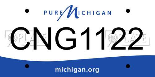 CNG1122 Michigan License Plate