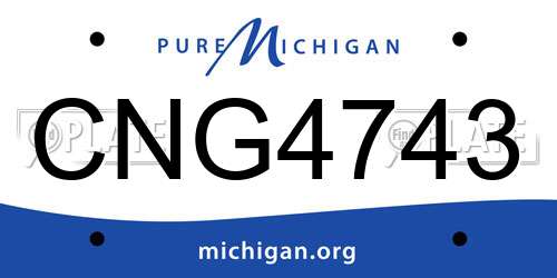 CNG4743 Michigan License Plate