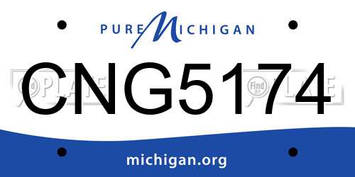CNG5174 Michigan License Plate
