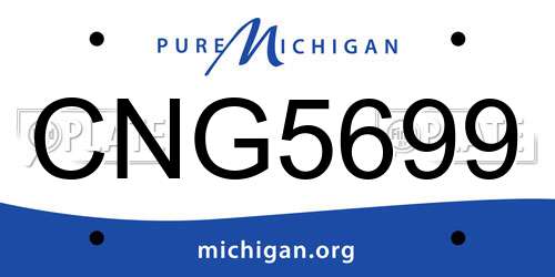 CNG5699 Michigan License Plate