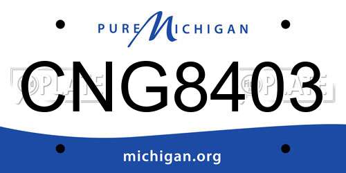 CNG8403 Michigan License Plate