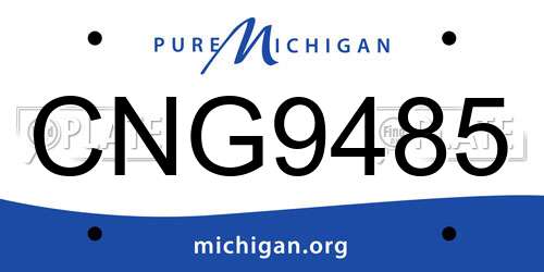 CNG9485 Michigan License Plate