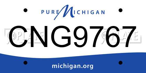 CNG9767 Michigan License Plate