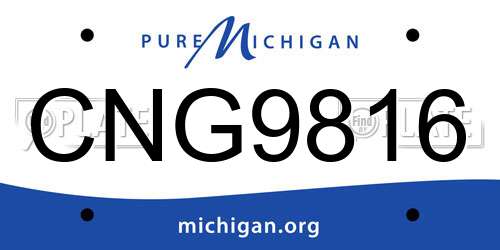CNG9816 Michigan License Plate