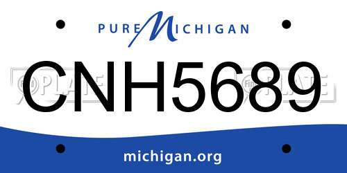 CNH5689 Michigan License Plate