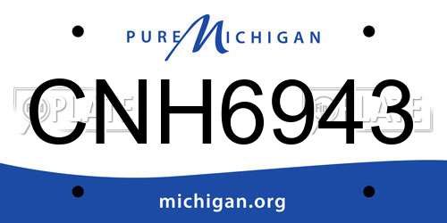 CNH6943 Michigan License Plate