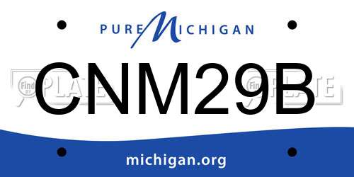 CNM29B Michigan License Plate