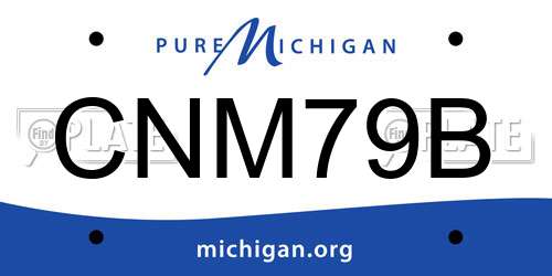 CNM79B Michigan License Plate