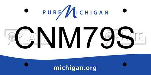 CNM79S Michigan License Plate