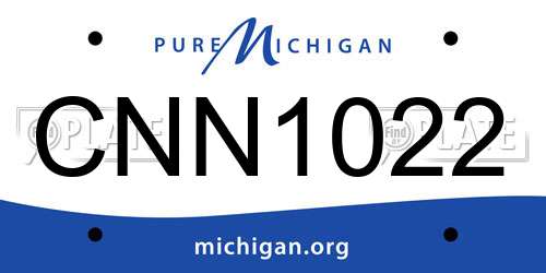 CNN1022 Michigan License Plate