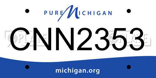 CNN2353 Michigan License Plate