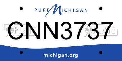 CNN3737 Michigan License Plate