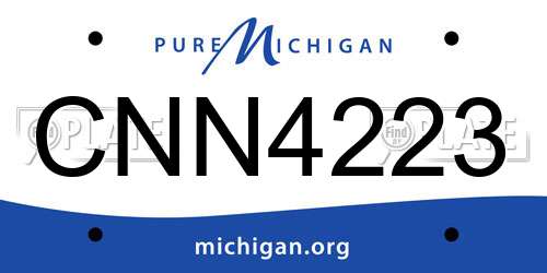 CNN4223 Michigan License Plate
