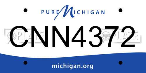 CNN4372 Michigan License Plate