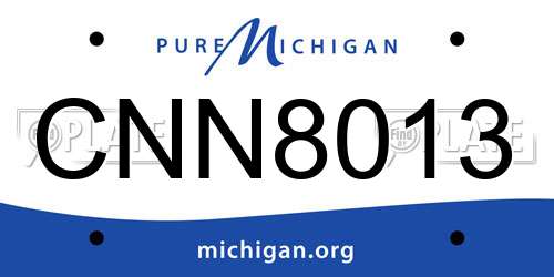 CNN8013 Michigan License Plate