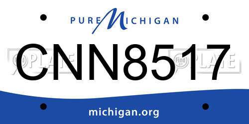 CNN8517 Michigan License Plate