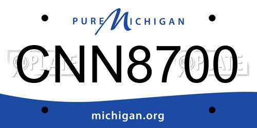 CNN8700 Michigan License Plate