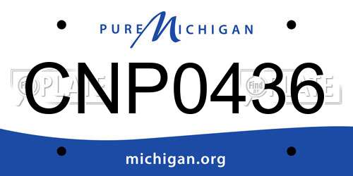 CNP0436 Michigan License Plate