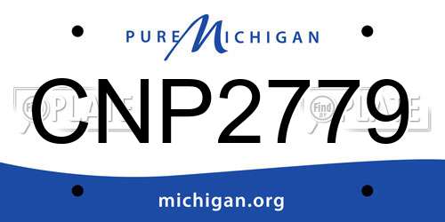 CNP2779 Michigan License Plate