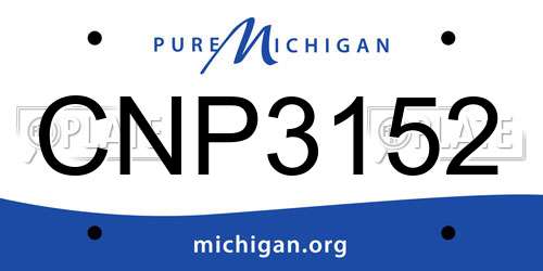 CNP3152 Michigan License Plate