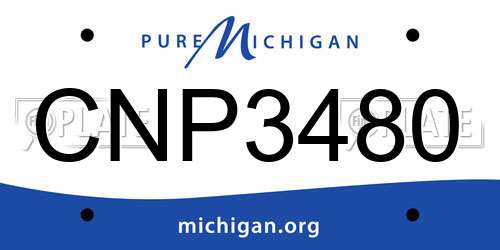 CNP3480 Michigan License Plate