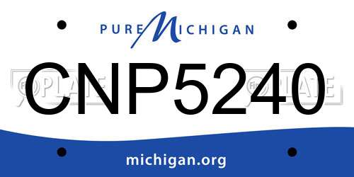 CNP5240 Michigan License Plate