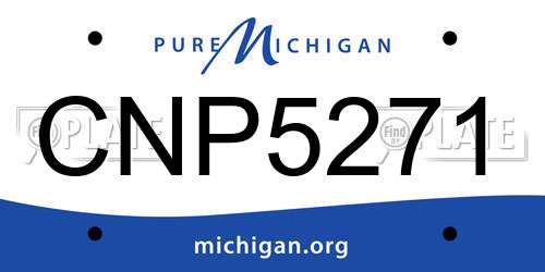CNP5271 Michigan License Plate