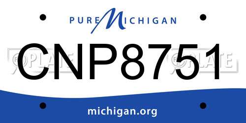 CNP8751 Michigan License Plate