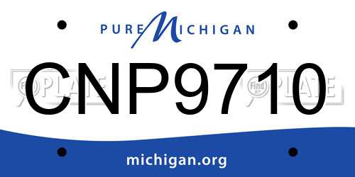 CNP9710 Michigan License Plate
