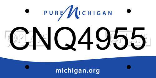 CNQ4955 Michigan License Plate