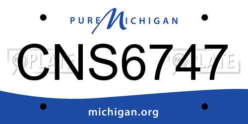 CNS6747 Michigan License Plate