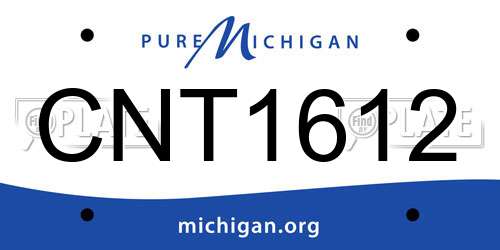 CNT1612 Michigan License Plate