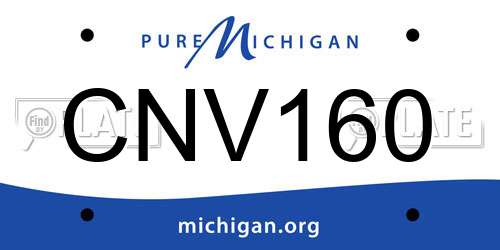 CNV160 Michigan License Plate
