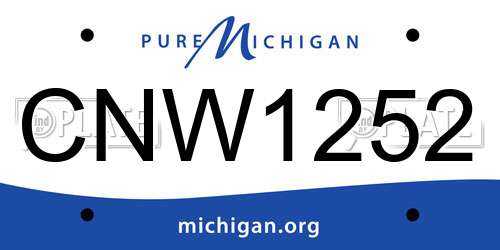 CNW1252 Michigan License Plate
