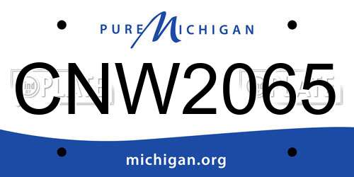 CNW2065 Michigan License Plate