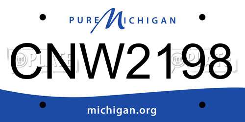 CNW2198 Michigan License Plate