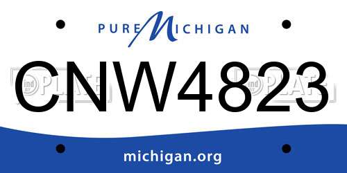 CNW4823 Michigan License Plate