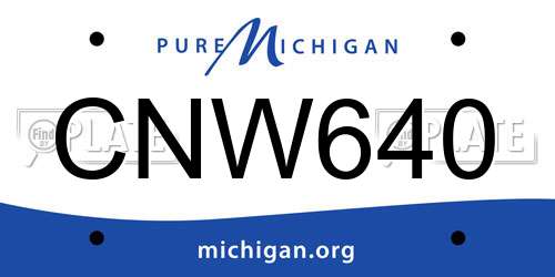 CNW640 Michigan License Plate