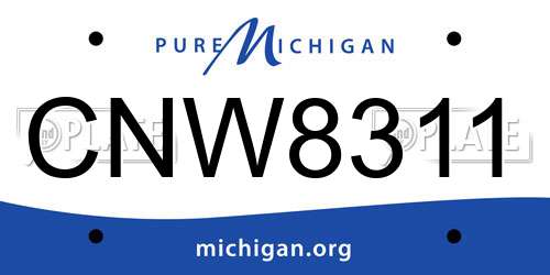 CNW8311 Michigan License Plate